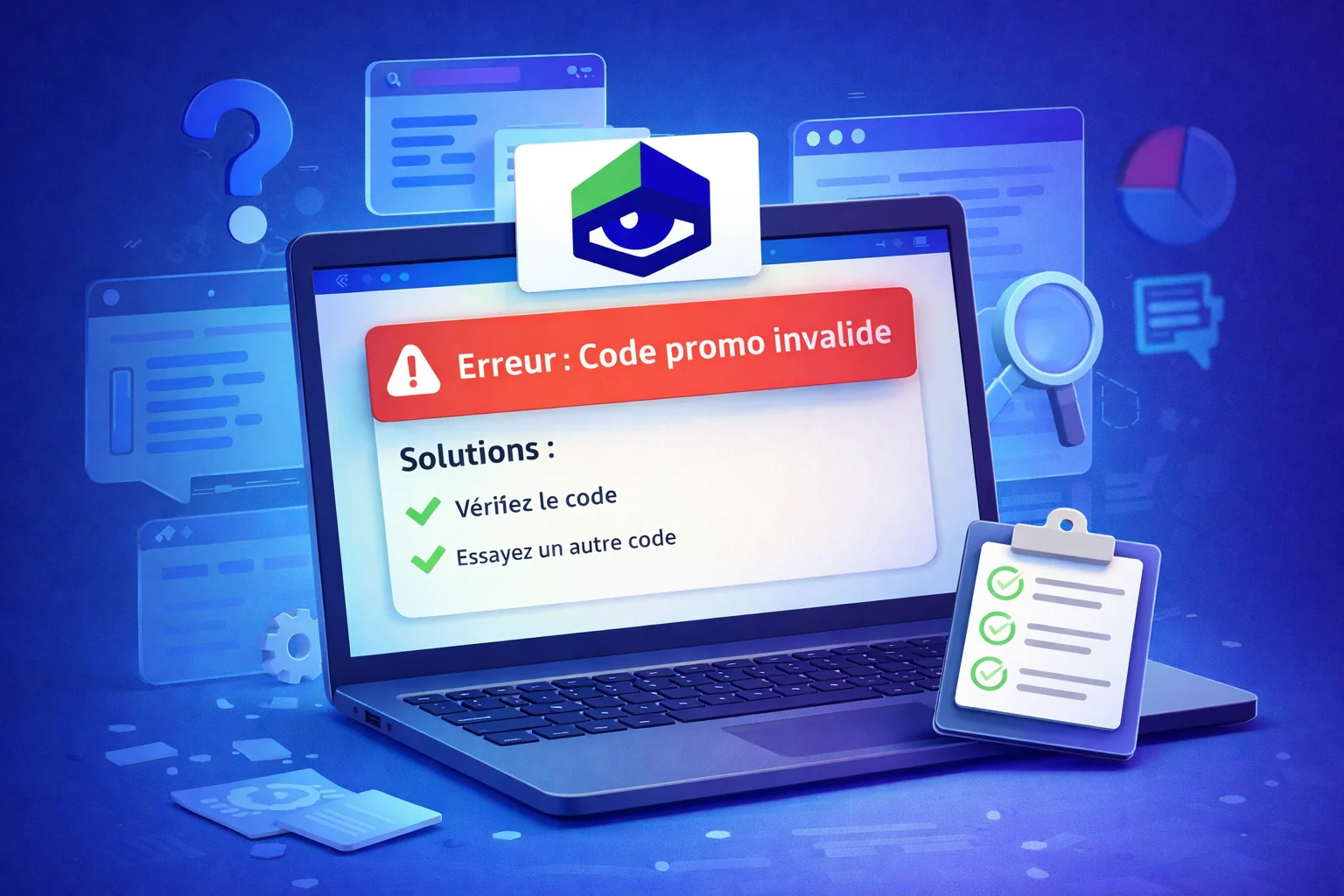 Code promo Spybox invalide : écran d’erreur et checklist de solutions pour un logiciel en ligne
